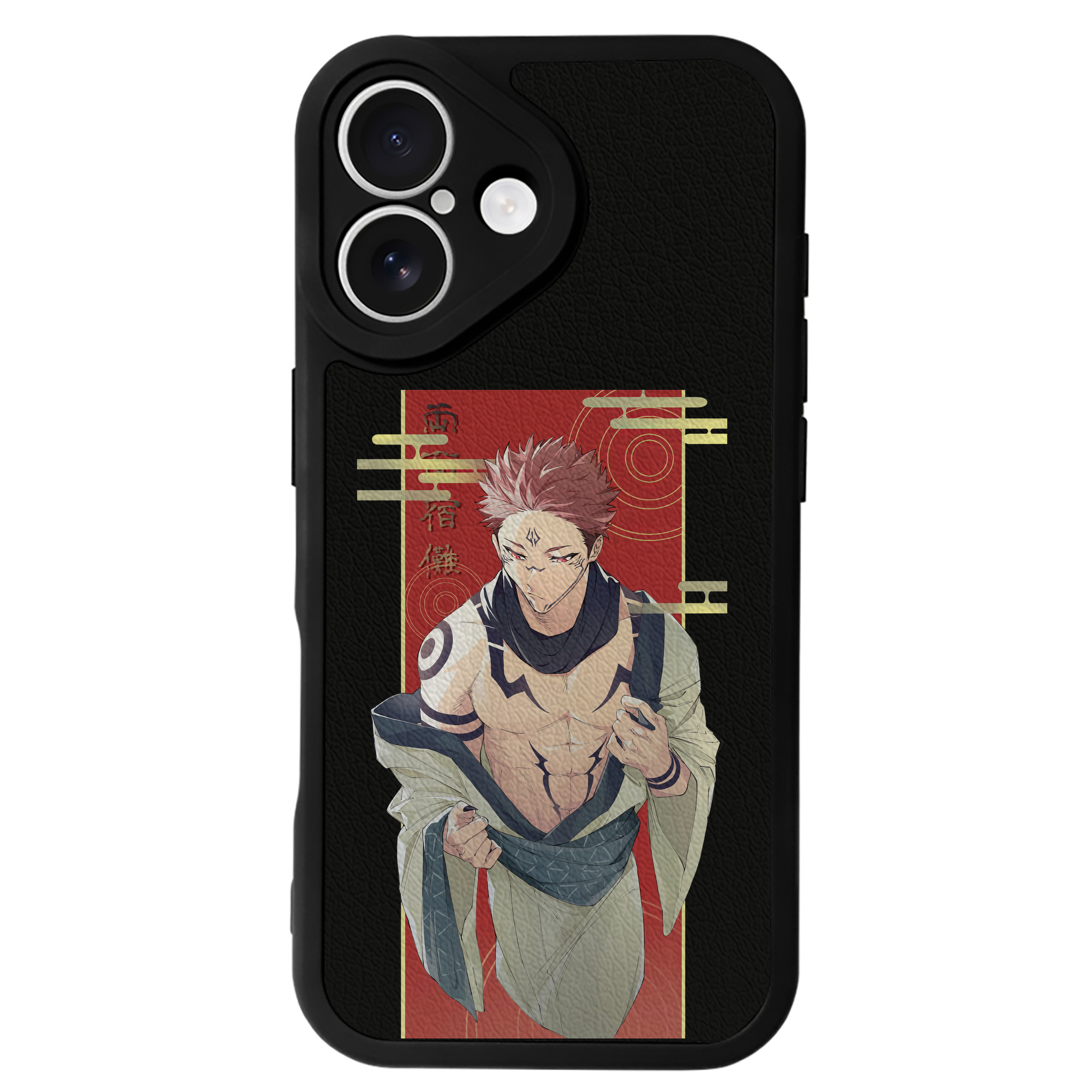 （画像用） 呪術廻戦 Jujutsu Kaisen 【iPhone 16シリーズ対応】シリコンスマホケース（レザー調） 材質：シリコン
